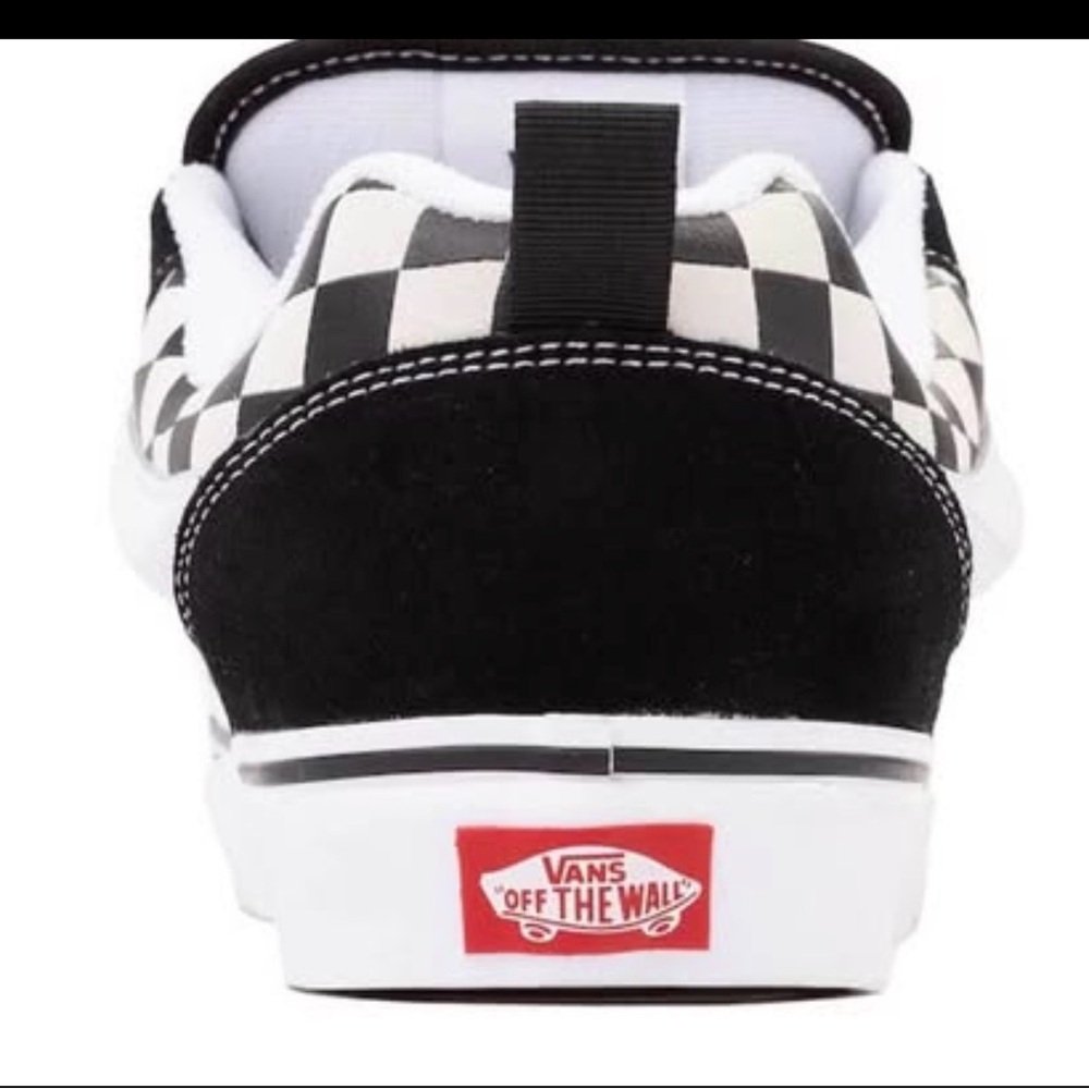 Vans Black and White Checkered Knu Skool Sneakers - Picture 4 of 4